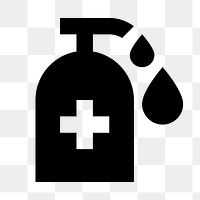 PNG sanitizer flat icon, transparent background