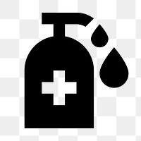 PNG sanitizer flat icon, transparent background