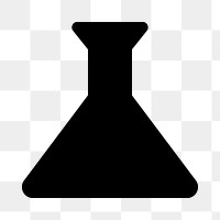PNG science flask flat icon, transparent background