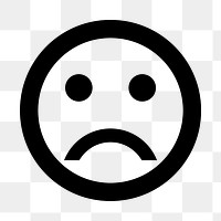 PNG bad mood emoticon flat icon, transparent background