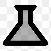 PNG science flask flat icon, transparent background