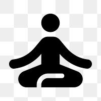 PNG yoga flat icon, transparent background