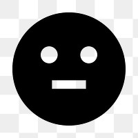 PNG bad mood emoticon flat icon, transparent background