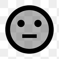 PNG bad mood emoticon flat icon, transparent background