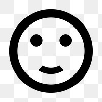 PNG smiling emoticon flat icon, transparent background