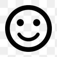 PNG smiling emoticon flat icon, transparent background