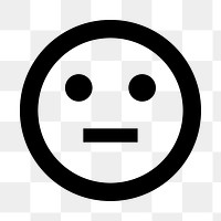 PNG bad mood emoticon flat icon, transparent background