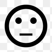 PNG bad mood emoticon flat icon, transparent background