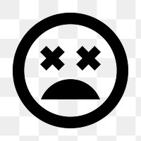 PNG bad mood emoticon flat icon, transparent background