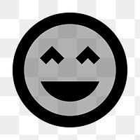 PNG smiling emoticon flat icon, transparent background