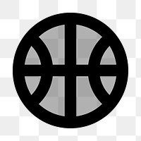 PNG basketball flat icon, transparent background