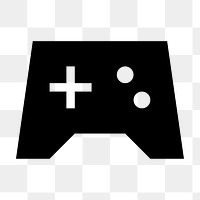 PNG game controller flat icon, transparent background