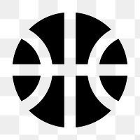 PNG basketball flat icon, transparent background