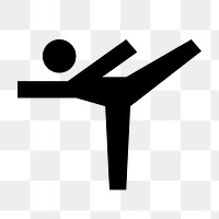 PNG gymnastic flat icon, transparent background