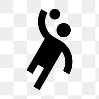 PNG handball flat icon, transparent background