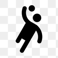 PNG handball flat icon, transparent background