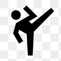 PNG martial art flat icon, transparent background