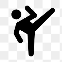 PNG martial art flat icon, transparent background