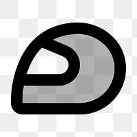 PNG full face helmet flat icon, transparent background