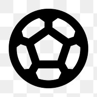 PNG soccer ball flat icon, transparent background