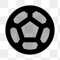 PNG soccer ball flat icon, transparent background