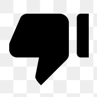 PNG thumbs down flat icon, transparent background