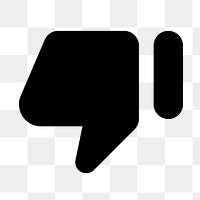 PNG thumbs down flat icon, transparent background