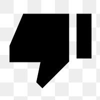 PNG thumbs down flat icon, transparent background