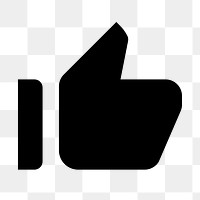 PNG thumbs up flat icon, transparent background