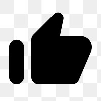 PNG thumbs up flat icon, transparent background