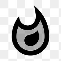 PNG flame flat icon, transparent background