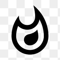 PNG flame flat icon, transparent background