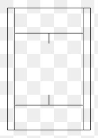 PNG Tennis court outline, transparent background