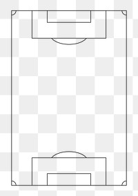 PNG Football pitch outline, transparent background