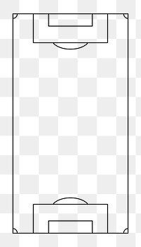 PNG Football pitch outline, transparent background