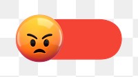 PNG Angry emoticon slide icon, transparent background