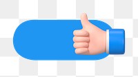 PNG Thumbs up slide icon, transparent background