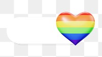 PNG LGBTQ+ heart slide icon, transparent background