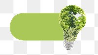 PNG Green light bulb slide icon, transparent background