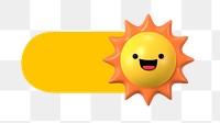 PNG Sun weather slide icon, transparent background