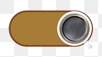 PNG Black coffee slide icon, transparent background