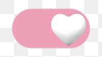 PNG White heart slide icon, transparent background