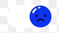 PNG Sad emoticon slide icon, transparent background