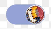 PNG Acai bowl slide icon, transparent background