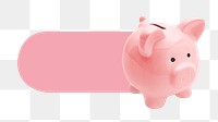 PNG Piggy bank slide icon, transparent background