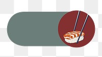 PNG Sushi food slide icon, transparent background