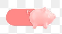 PNG Piggy bank slide icon, transparent background