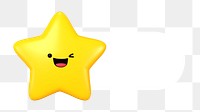 PNG Smiling star slide icon, transparent background