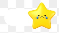 PNG Sad star slide icon, transparent background