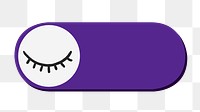 PNG Closed eye slide icon, transparent background